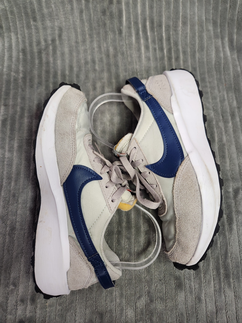 Nike Waffle Debut Size 6.5 Womens Lt. Silver Valerian Blue Shoes - Picture 4 of 13